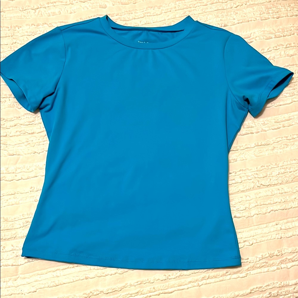Trendy Queen Turquoise Blue Women's Top